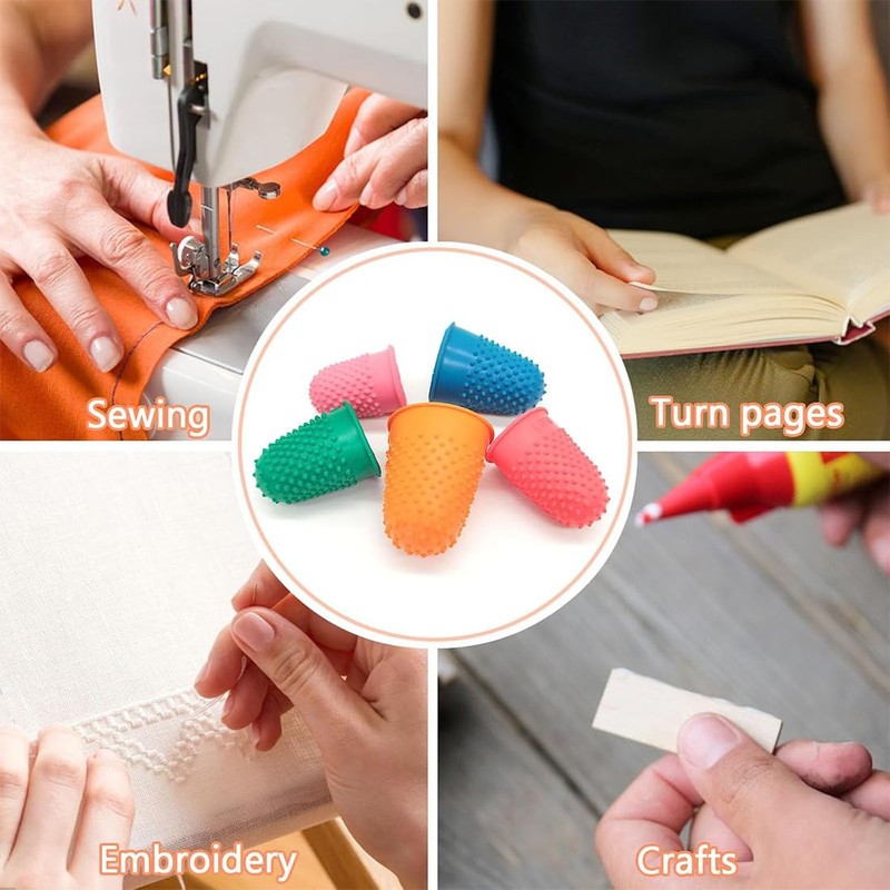 Pack of 10 Rubber Finger Cushions, Fingertip Protection, Hot Glue