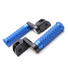 MC MOTOPARTS POLE Blue CNC 40mm Extension Riser Front Foot Pegs Compatible with ZX-6R 6RR Ninja 2003-2012