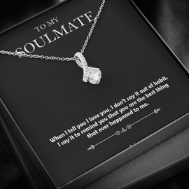 Fa Gifts to My Future Wife Necklace Gifts For Wife Girlfriend To My Soulmate When I tell you I love you Alluring Beauty Necklace (Alluring Beauty Necklace)