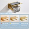 APLusee Brushed Gold Toilet Paper Holder with Shelf, 304 Stainless