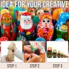 Blank Russian Nesting Dolls Lot 3 Sets by 7 pcs
