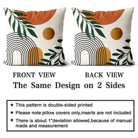 Snycler Boho Pillow Covers 20x20 Set of 2, Bohemian Mid Century Style Farmhouse Decorations Outdoor Throw Pillows Abstract Fall Sunset Art Outdoors Decorative Cushion Case for Couch Sofa Home