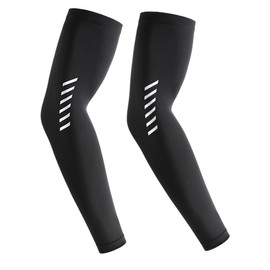 WHYCNJL 1 Pair Arm Ssleeve Gaming Cooling UPF 50+ Compression Arm Warmers Sun Protection Arm Sleeves Elastic Breathable No Fading Pilling Resistant for Outdoor Sports Dark Grey, black