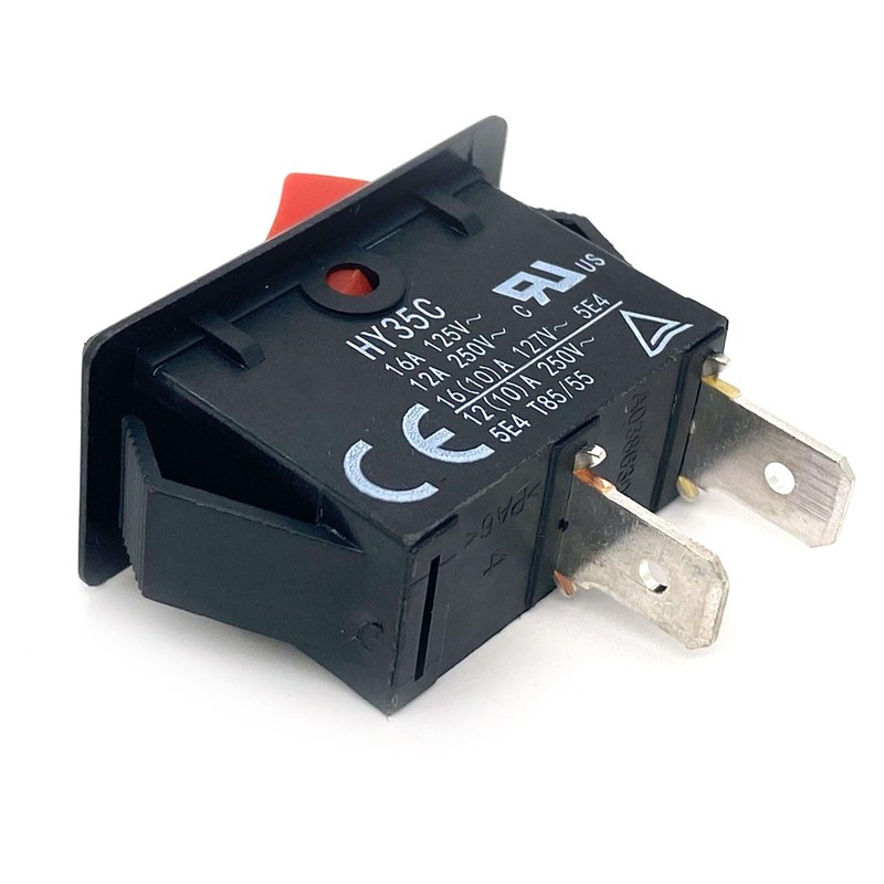 1-Pack HY35C Rocker Switch – SPST 2-Pin 16A/125V 12A/250V Push