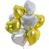 15Pcs Valentine's Day Love Balloons,18Inch Heart Foil Balloons Valentine Balloons