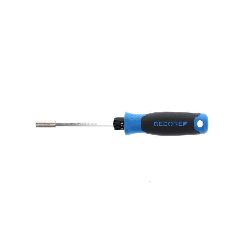 GEDORE SilentGear 2675 Ratchet Screwdriver, 1/4 Inch (25.4 mm) Bit