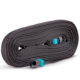 Gilmour 25' Black Flat Weeper Soaker Hose for Garden Beds, Drip Irrigation Outdoor Hose, Flexible Garden Hose for Vegetable Gardens, Flower Beds, Lawns, and Orchards