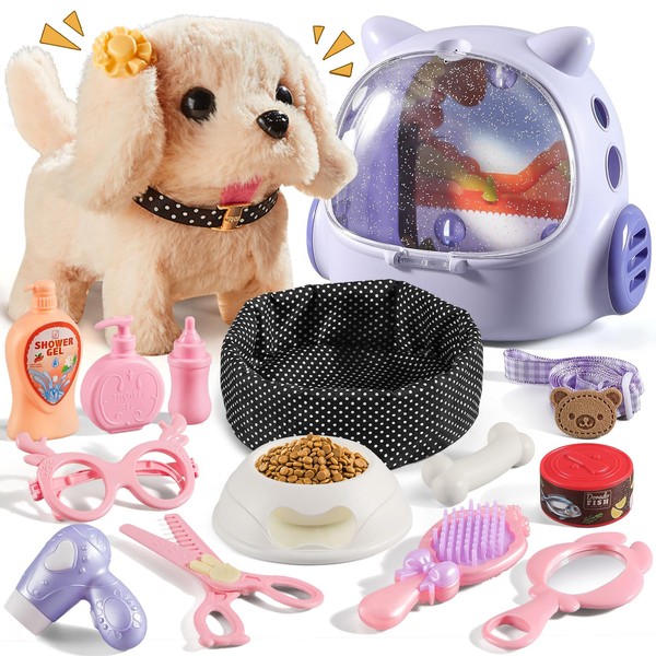 Vanvimen 16 Pcs Robot Dog Toys for Girls, Toys for