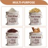 Hacinbiz 3 Pack Linen Bread Bags with Inner Lining -