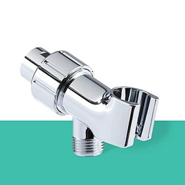 Showerhead Holder for Barumi Showerheads | Convenient Hands-Free Showering, Chrome Polish Finish, Universal Fit, Easy Installation, Metal Ball Joint 360° Flexible Rotation