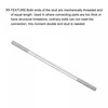 sourcing map Double Ended Stud Screws (M6 Thread 110mm Length)