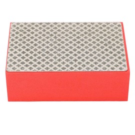 60 Grit Diamond Hand Polishing Block Portable Diamond Hand Sanding Pad for Marble Concrete Glass Stone Glass Abrasive Finishing Red
