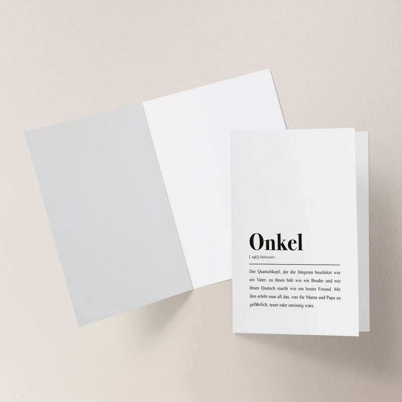 Uncle Card with Envelope - Uncle Definition