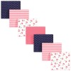 Hudson Baby Cotton Flannel Receiving Blankets Bundle, Cherry, One Size