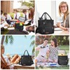 LOKASS Lunch Box for Women-Double Deck Insulated Adults Lunch Bag