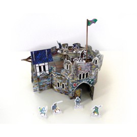 Clever Paper Round Tower with Figures