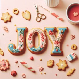 Unbranded JOY word Cookie Cutter Christmas Cookies 4.5'' NEW! Holiday Baking Metal