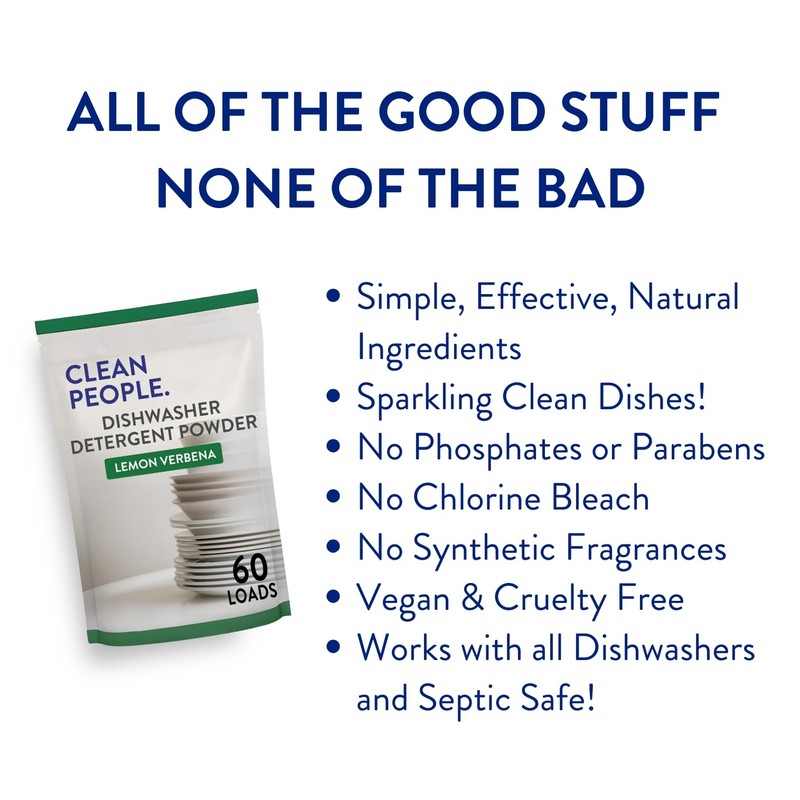 The Clean People Dishwasher Detergent Powder | Cuts Grease and
