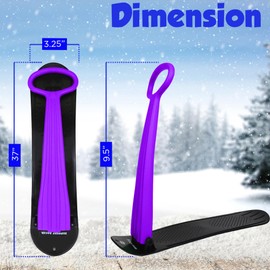 Slippery Racer Kid's Lightweight Compact Foldable Cold Resistant Downhill Outdoor Winter Ski Scooter Snow Sled for Children 4 Years and Up (Purple)