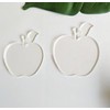10PCS Acrylic Keychain Blank, Apple Acrylic Blank Keychains ,Laser cut