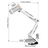 TORCHSTAR Tall Swing Arm Desk Lamp with Wooden Accent, Adjustable