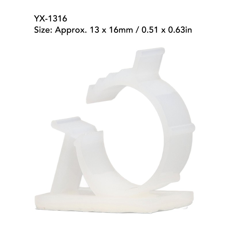 100Pcs Cable Management Clip Adjustable Adhesive PA66 Nylon Cord Organizer