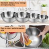ADERTOS Mixing Bowls 2.5/1.8/1.2/0.7 L Stainless Steel Bowls Kitchen Bowl