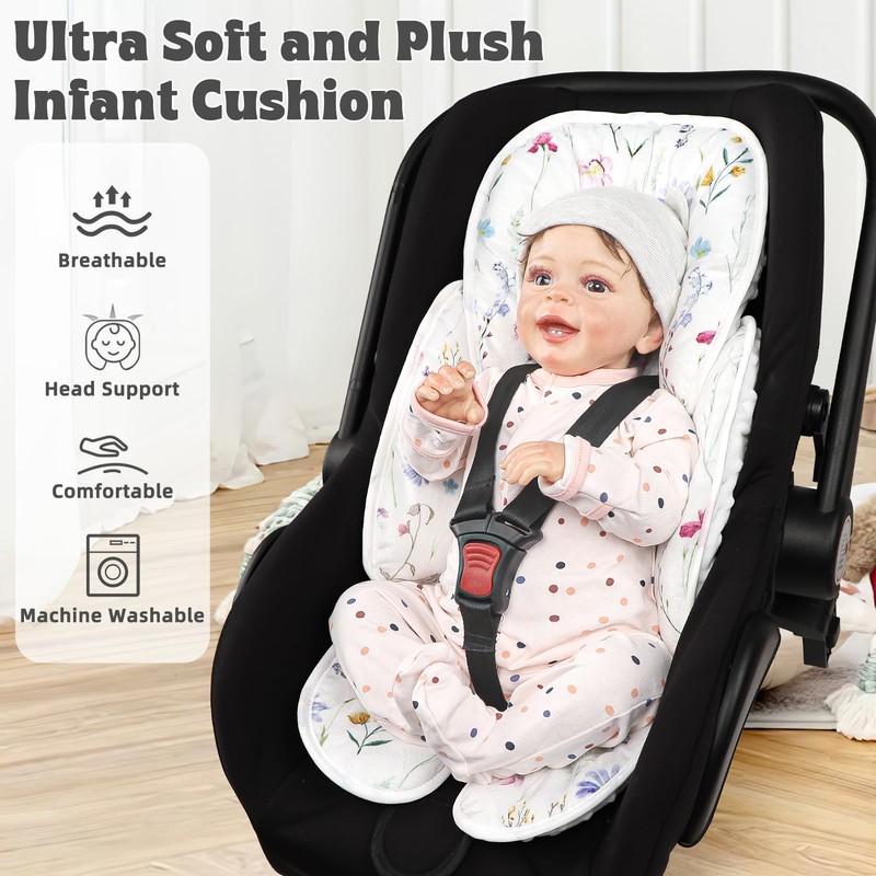 Pea Pod Infant Car Seat Pad 2-in-1 Baby Car Seat