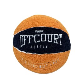 9.8inch Basketball Plush Offcourt Basketball Pillow Soft Plush Basketball Sports Pillow Durable Sport Basketballs Plush Toy Sports Theme Room Decorations, Birthday Gifts for Boys (Orange Black)