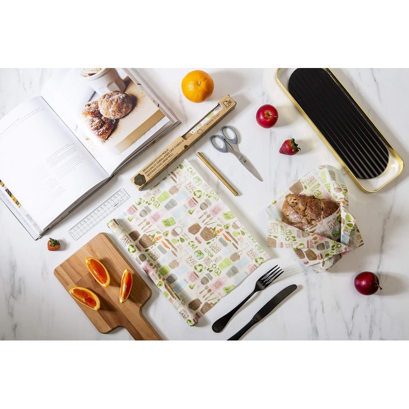 Nuts Innovations Beeswax Cloth Roll with Zero Waste Decor 32