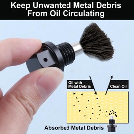 LEONTOOL M12 x 1.75 Oil Drain Plug Magnetic Oil Drain Plug Crankcase Drain Plug Aluminium with Copper Crimp Disc Seals for Most Vehicles