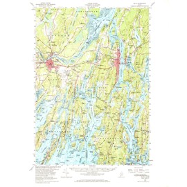 YellowMaps Bath ME topo map, 1:62500 Scale, 15 X 15 Minute, Historical, 1957, Updated 1968, 20.9 x 17 in - Polypropylene