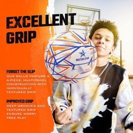 Western Star Basketball - Tamaño oficial y peso 7 29.5 pulgadas, 5 colores populares del equipo, control y sensible, baloncesto al aire última intervensión, diseño duradero y atractivo (morado y