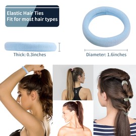 100PCS Elastic Hair Accessories - Seamless Cotton Hair Bands, Soft Ponytail Holders for Thick/Thin Hair, No Damage Morandi Color Elastics for Women and Girls