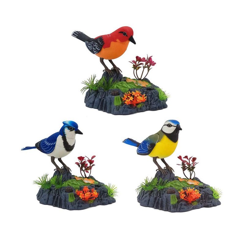 Singing Chirping Bird Electronic Talking Repeating Parrot Electric Animal Toy