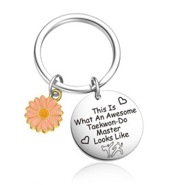 OWHOMS Karate Black Belt Gifts Taekwondo Master Jewelry Taekwondo Dad Mom Keychain Taekwondo Gift For Taekwondo Instructor Jewelry Martial Arts Keychain Taekwondo Coach Gift