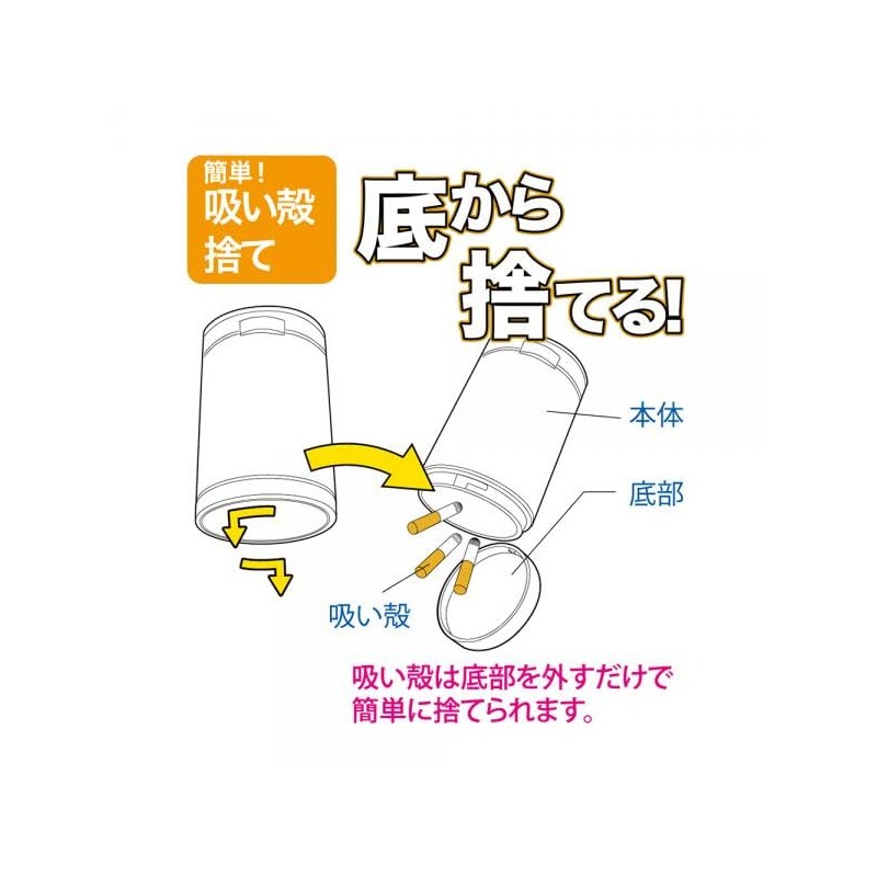 ナポレックス(Napolex) Fizz 車用LED付灰皿 センサーイルミアッシュ 電池交換不要 ソーラーバッテリー 広口設計 ワンタッチオープンタイプ 光センサー内蔵 自動点灯