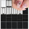 SILPECWEE 17 Sheets Airbrush Stencils for Nails French Tip Nail