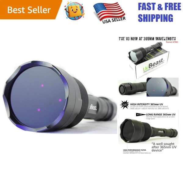 Portable V3 365nm Black Light UV Flashlight – Professional Option