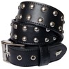 Lowlife Sphere Leather Belt in Black