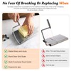 DGLOZE Cheese Slicer Cutter, Stainless Steel Cheese Cutter Board with