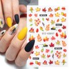 Thanksgiving Maple Leaf 3D Self-Adhesive Nail Art Stickers Fall Pumpkin