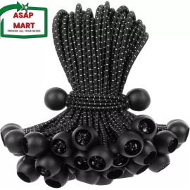 Kinzomor Bungee Cords with Balls 50 PCS- Ball Bungee Cords 4 Inch Heavy Duty Elastic Cord