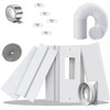 95"Sliding Door AC Vent Kit with Φ 5.1"Extendable Hose Screen
