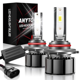 ANYTOP 9005 HB3 H10 Led Bombillas para Delanteros Faros,160W 24000LM 6500K 600% Brillo Kit de Conversión,Luz Alta Y Baja,Luces Antiniebla 2 Unidades