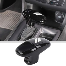 JWWY Gear Shift Shifter Knobs Gear Selector Gear Lever Gearstick Knob Cover Trim for 2015-2024+ Dodge Challenger Charger 2018-2024 Durango Interior Accessories White Carbon Fiber 3pcs