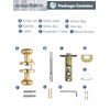 SORWDUERM Gold Door Knobs Privacy Door Knob Satin Brass Door