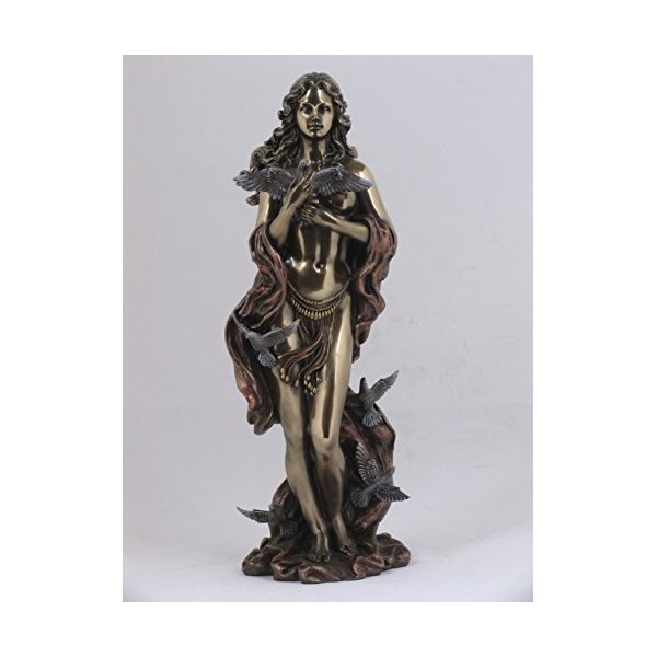 Pacific Giftware Aphrodite (Venus) Greek Roman Goddess of Love Statue, Real Bronze Powder Cast 12-inch Sculpture