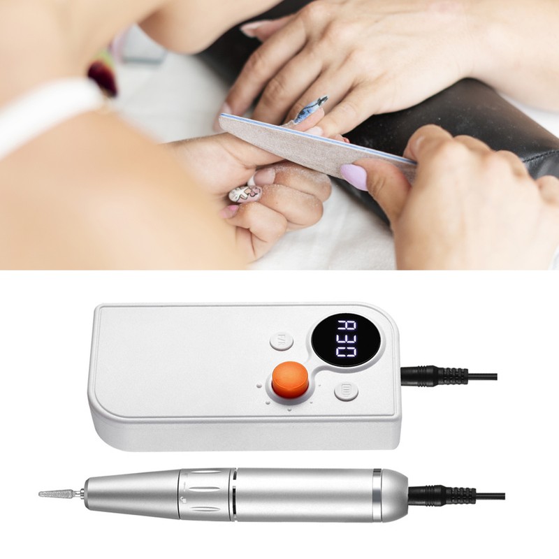 UV101 Nail Drill Machine LED Screen 0‑30000RPM Potable Nail Grinding