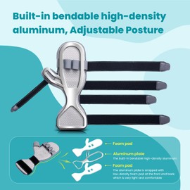 DrFinger Stroke Hand Brace Splint for Straightening Fingers with 5 Fingers Resting Support,Prevent Fingers Curling, Dupuytren's Contractures, Hand Spasms, Fit Right & Left, Men & Women - M